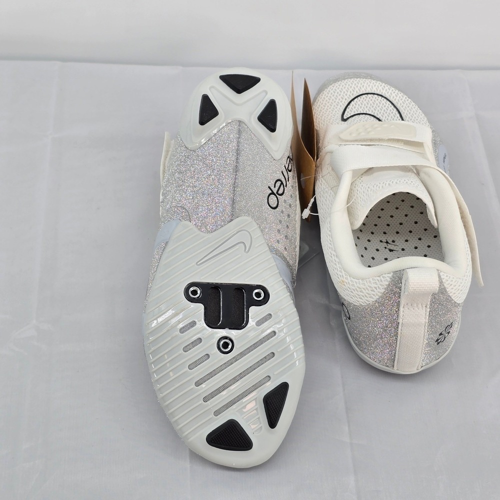Nike SuperRep Cycle Shoes White Silver Black FZ2117-100 Womens 5 - Picture 6 of 7